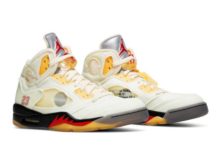 Air Jordan 5 Retro Off-White in Sail - product image from the listing.