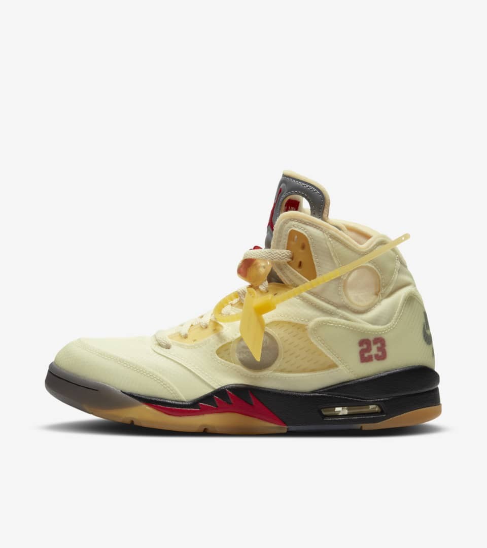 Air Jordan 5 Retro Off-White in Sail - product image from the listing.
