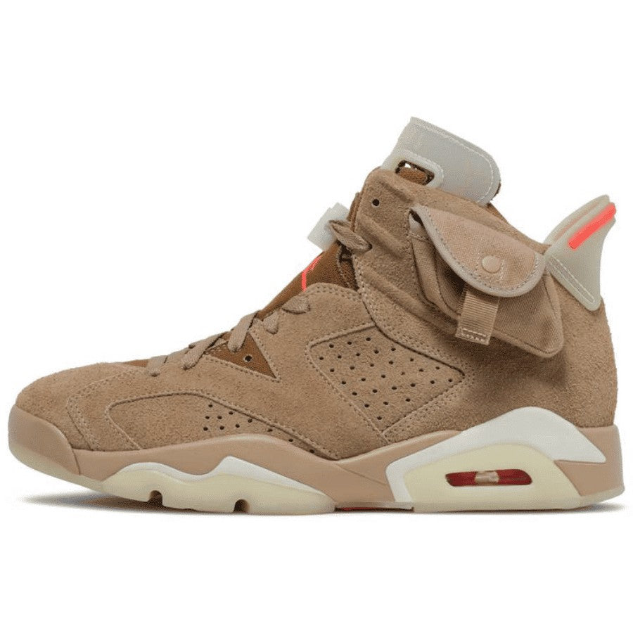 Air Jordan 6 Retro TraviScots British in Khaki - product image from the listing.