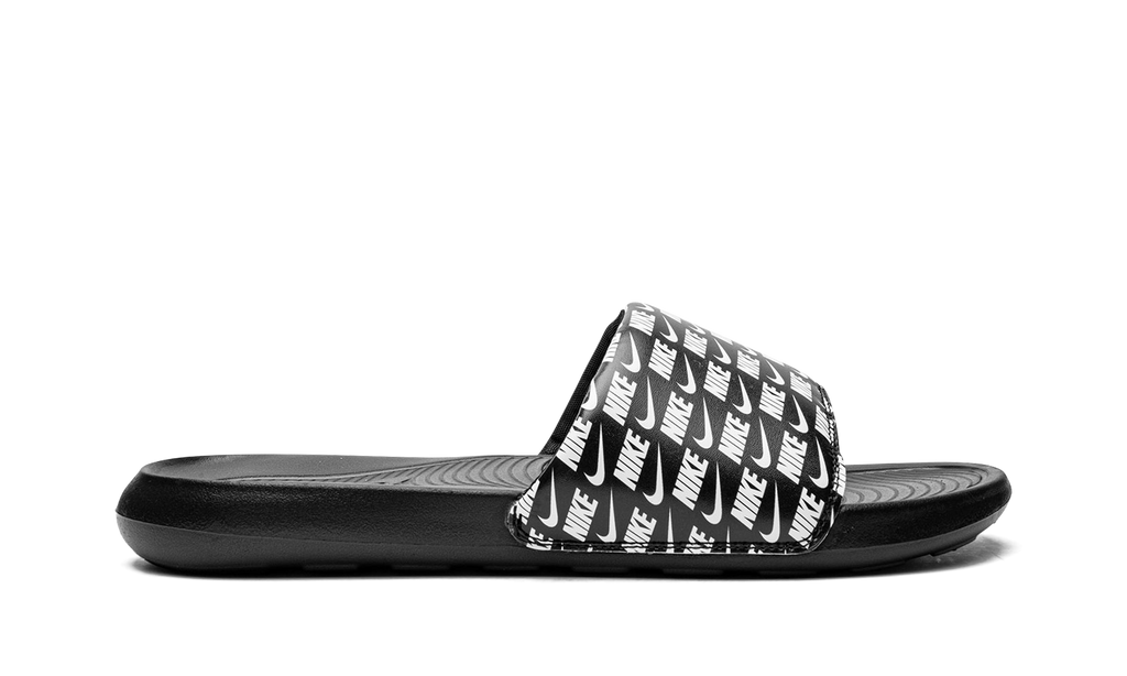 "Repeat Logo - Black" Victori One Slide Print CN9678 006 - product image from the listing.