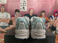 New Balance 740 Sneakers in White and Blue - product image from the listing.
