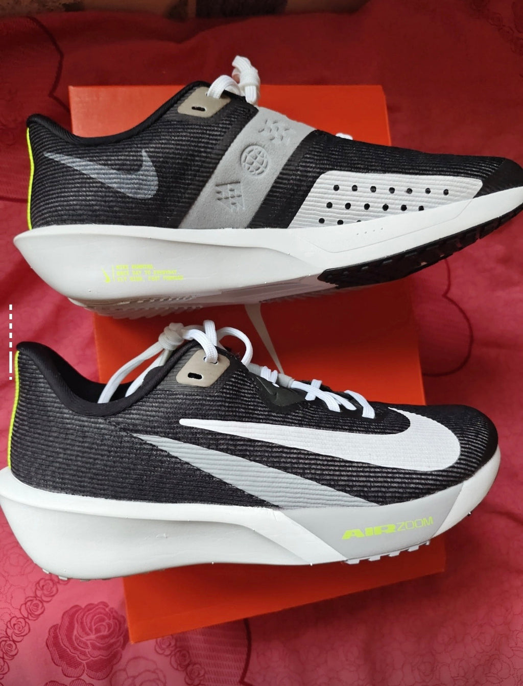 Nike Air Zoom Rival Fly 4 Running Shoes in Black White FV6040-001 - product image from the listing.