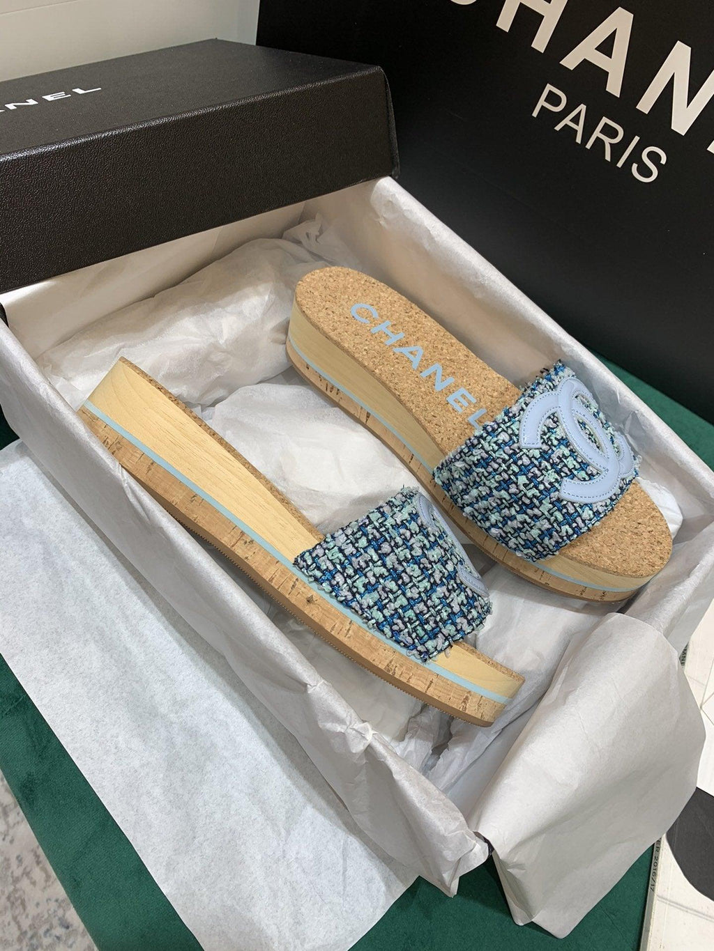 Sandals by Chanel - product photo shown in the listing for this item.