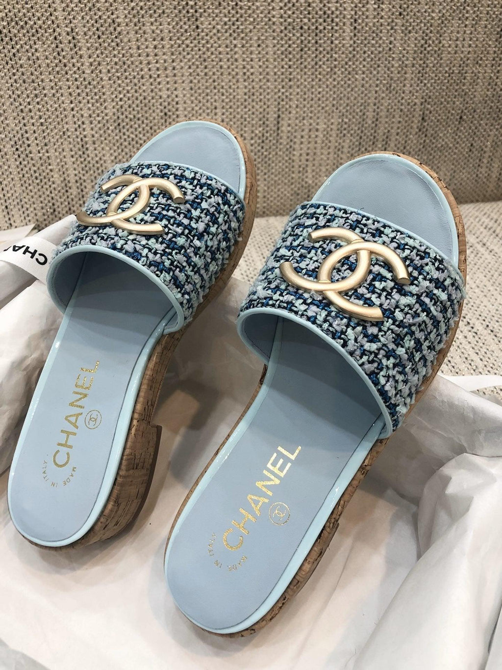 Sandals by Chanel - product photo shown in the listing for this item.