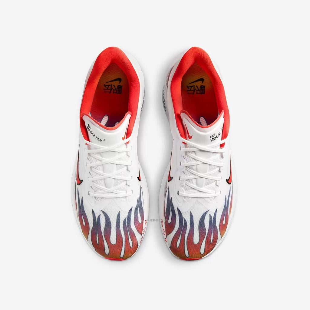 Nike Zoom Fly 6 Running Shoes in White Red HQ3498-100 - product image from the listing.