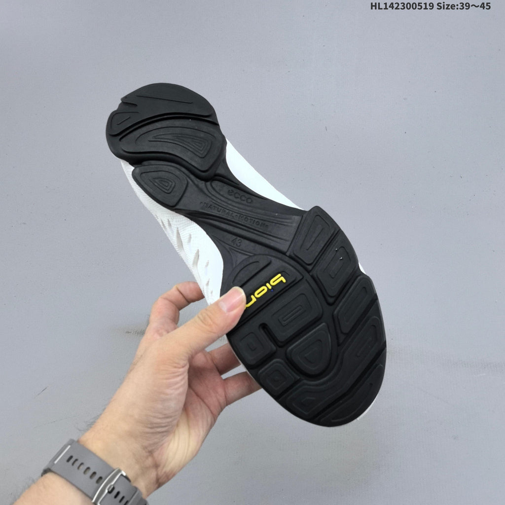 ECCO Biom C-Trail Low-Top Sneakers, in White and Silver - product image from the listing.