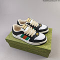 Black and White Gucci Screener Low-Top Sneakers - product image from the listing.