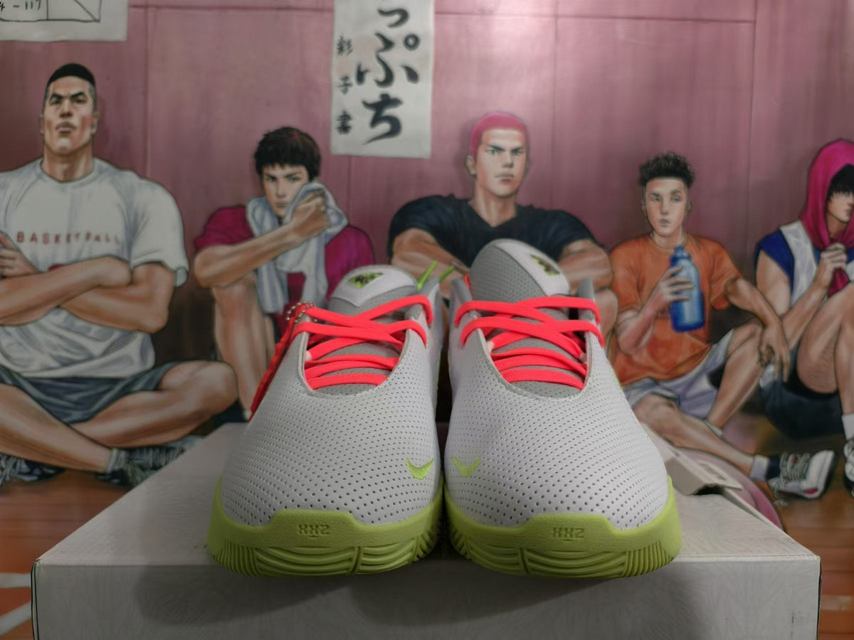 Nike Basketball Shoes in White Black Volt Green - product image from the listing.