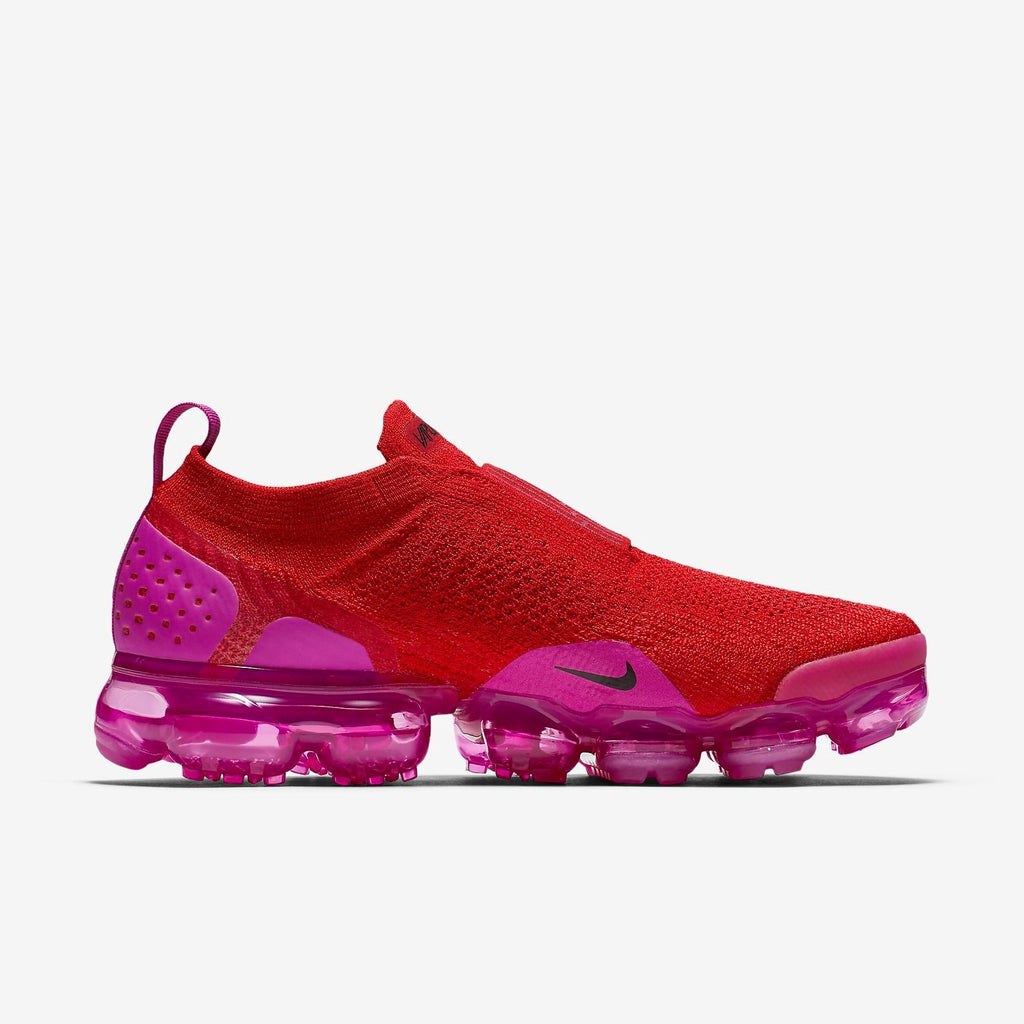 Nike Air VaporMax Flyknit Moc 2 Sneakers in Red Purple AJ6599-600 - product image from the listing.