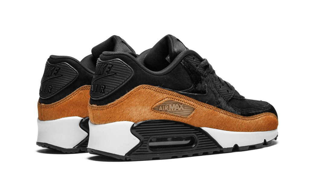 Women's AIR MAX 90 LX MNS "Pony Hair - Black/Cider" 898512 005 - product image from the listing.