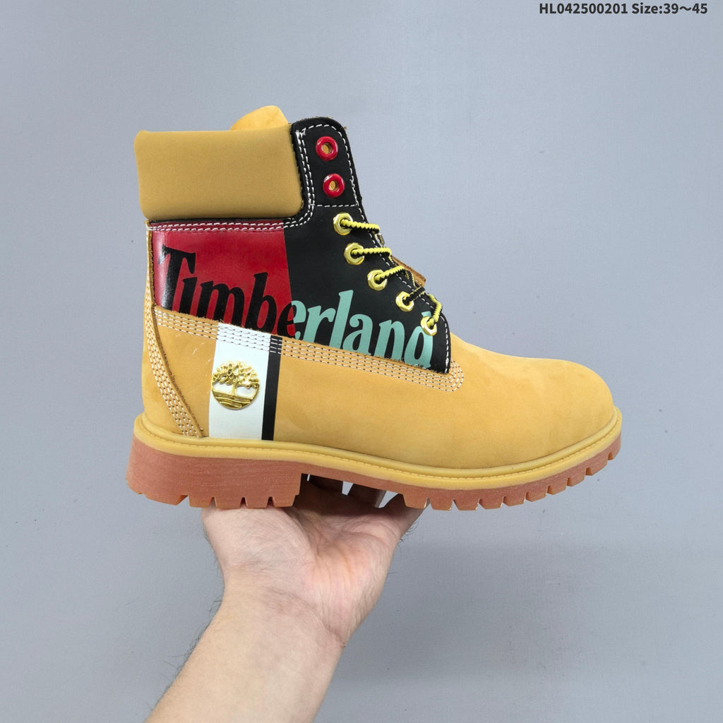 Timberland High-Top Lace-Up Boots, Wheat and in Black - product image from the listing.