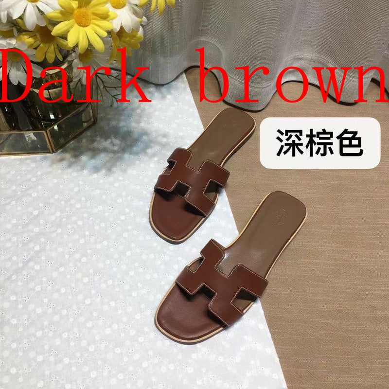 Women's MJHS03 Leather Slippers - product image from the listing.