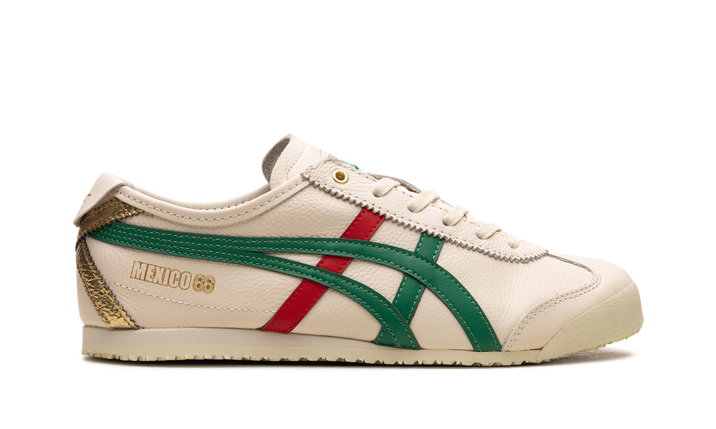 Onitsuka Tiger Mexico 66 in Birch Kale Red Gold 124785 - product image from the listing.