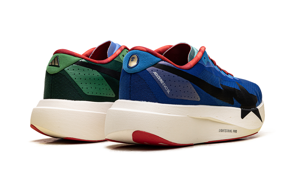 "BAPE - Green/Blue" Adizero Evo SL KJ5749 - product image from the listing.