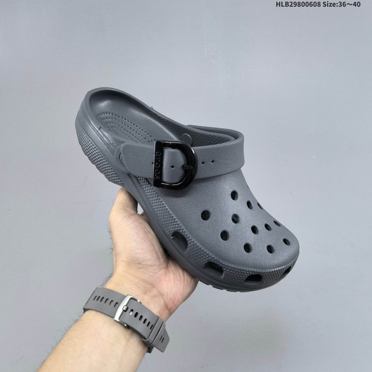 Charcoal Gray Crocs Classic Clog - product image from the listing.