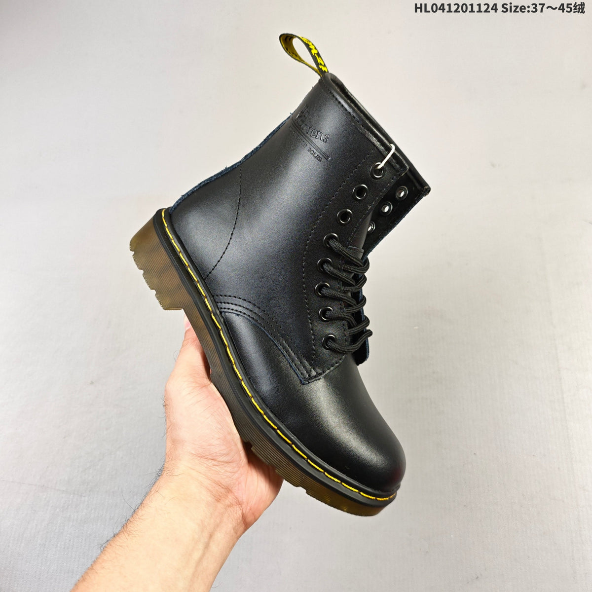 1460 Black Platform Lace-Up Boots by Dr. Martens - product image from the listing.