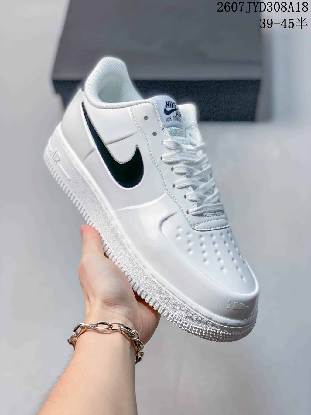 Nike Air Force 1 '07 Low Sneakers in White and Black - product image from the listing.