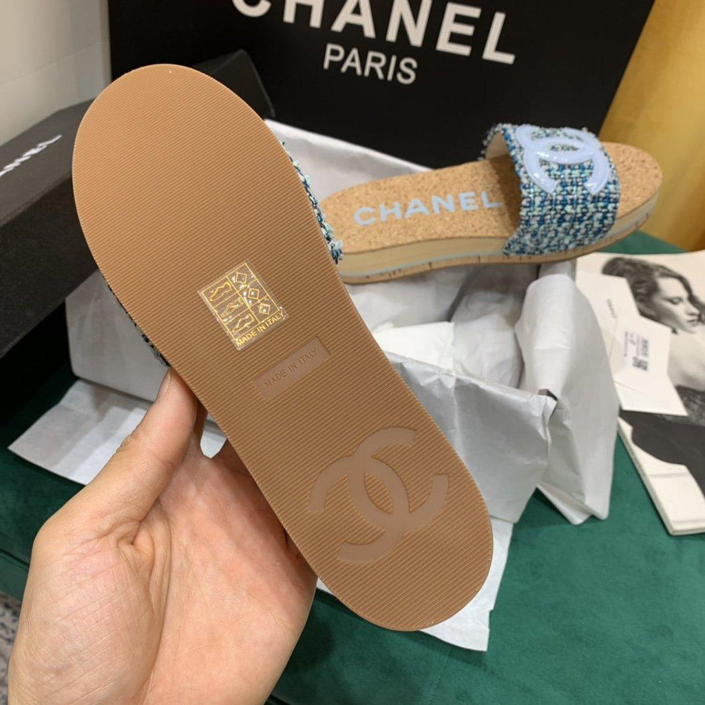Sandals by Chanel - product photo shown in the listing for this item.