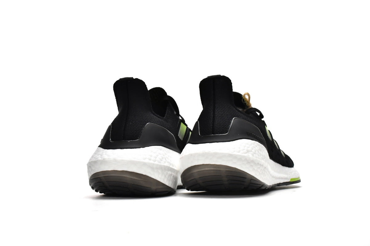 adidas UltraBoost 22 H01172 Running Shoes in Black Green - product image from the listing.