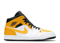 Air Jordan 1 Mid 'University Gold' Sneaker - product image from the listing.