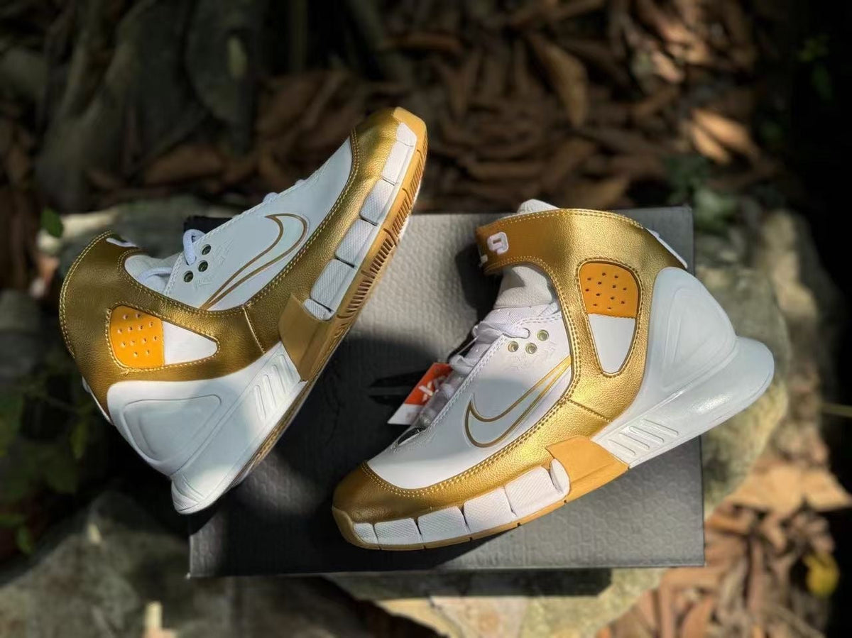 "Golden Armor" Nike Zoom Kobe 2K5 High-Top Sneakers - product image from the listing.