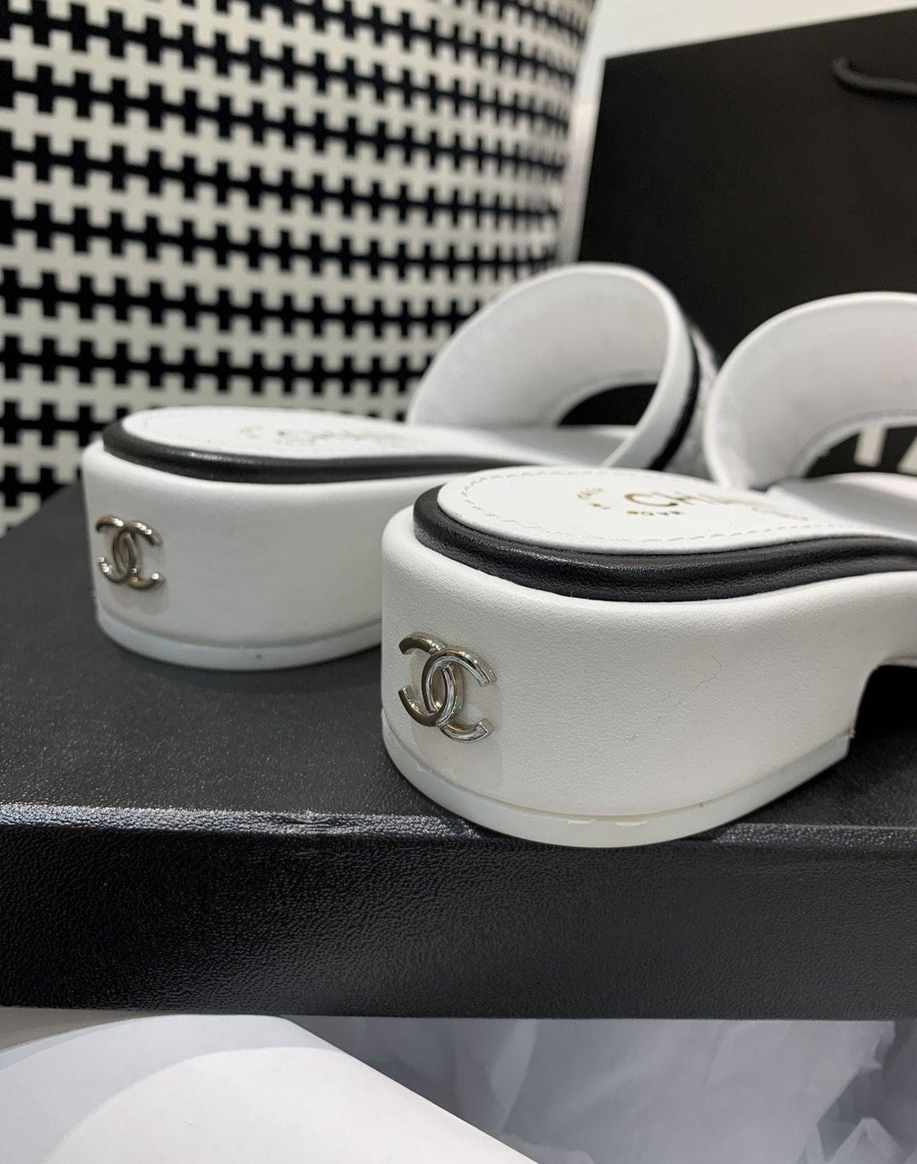 Sandals by Chanel - product photo shown in the listing for this item.