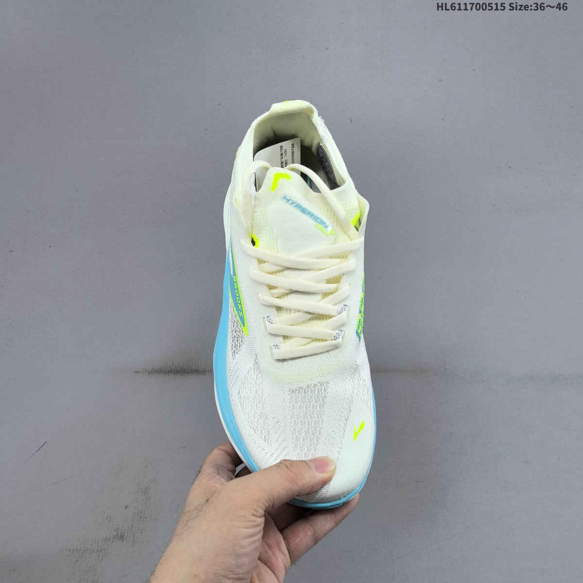 Brooks Hyperion Max 3 Running Shoes, in White Blue - product image from the listing.