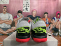 Nike Basketball Shoes in White Black Volt Green - product image from the listing.