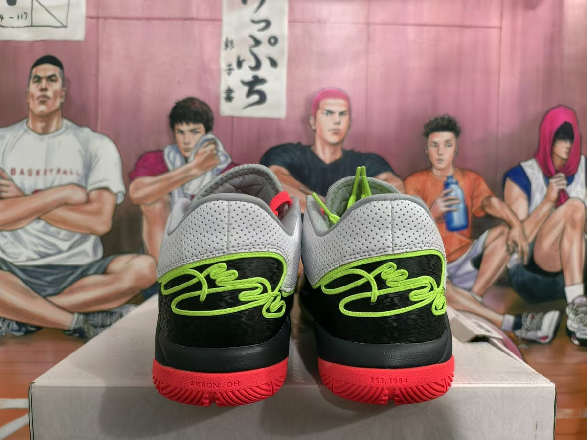 Nike Basketball Shoes in White Black Volt Green - product image from the listing.