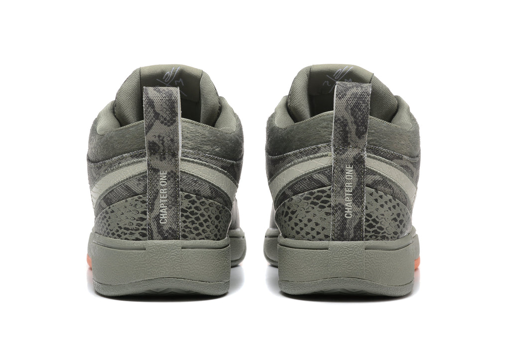 Nike Book 1 Basketball Footwear Grey Snakeskin Print - product image from the listing.