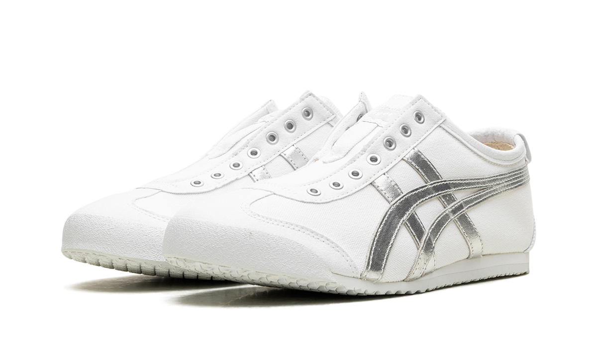 Onitsuka Tiger Mexico 66 Slip On in White Pure Silver 132384 - product image from the listing.
