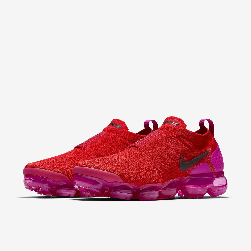 Nike Air VaporMax Flyknit Moc 2 Sneakers in Red Purple AJ6599-600 - product image from the listing.