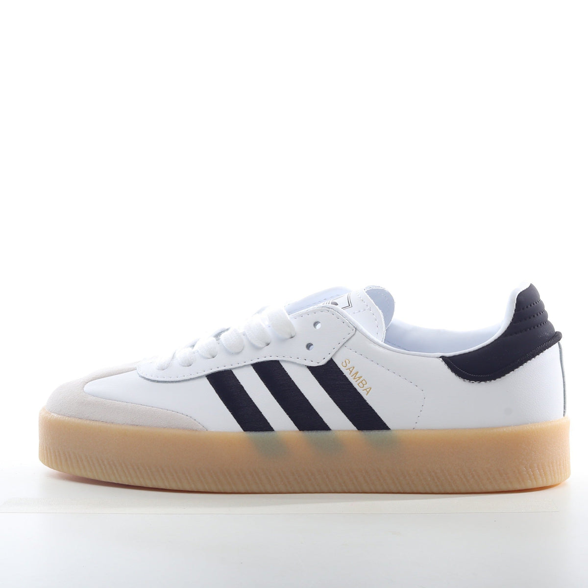 Adidas Samba Platform Sneakers in White Black Gum - product image from the listing.
