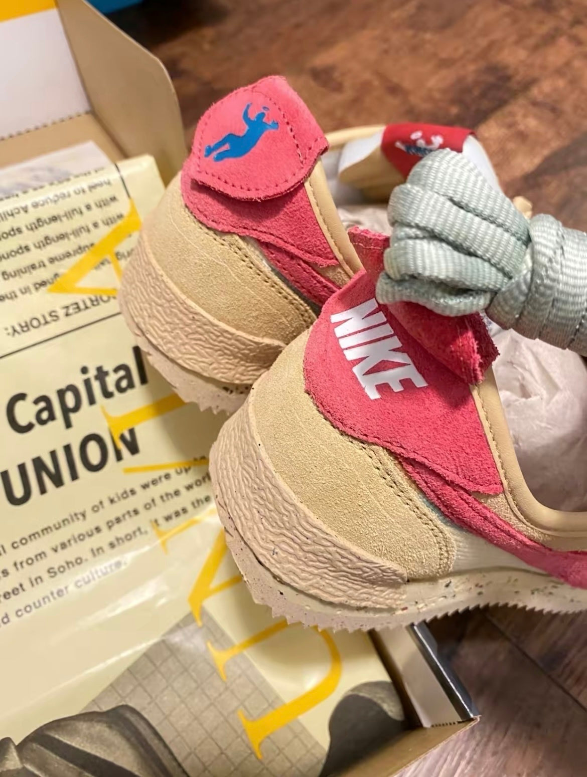 Nike Cortez SP Union LA Sneakers in Sesame DR1413-200 - product image from the listing.