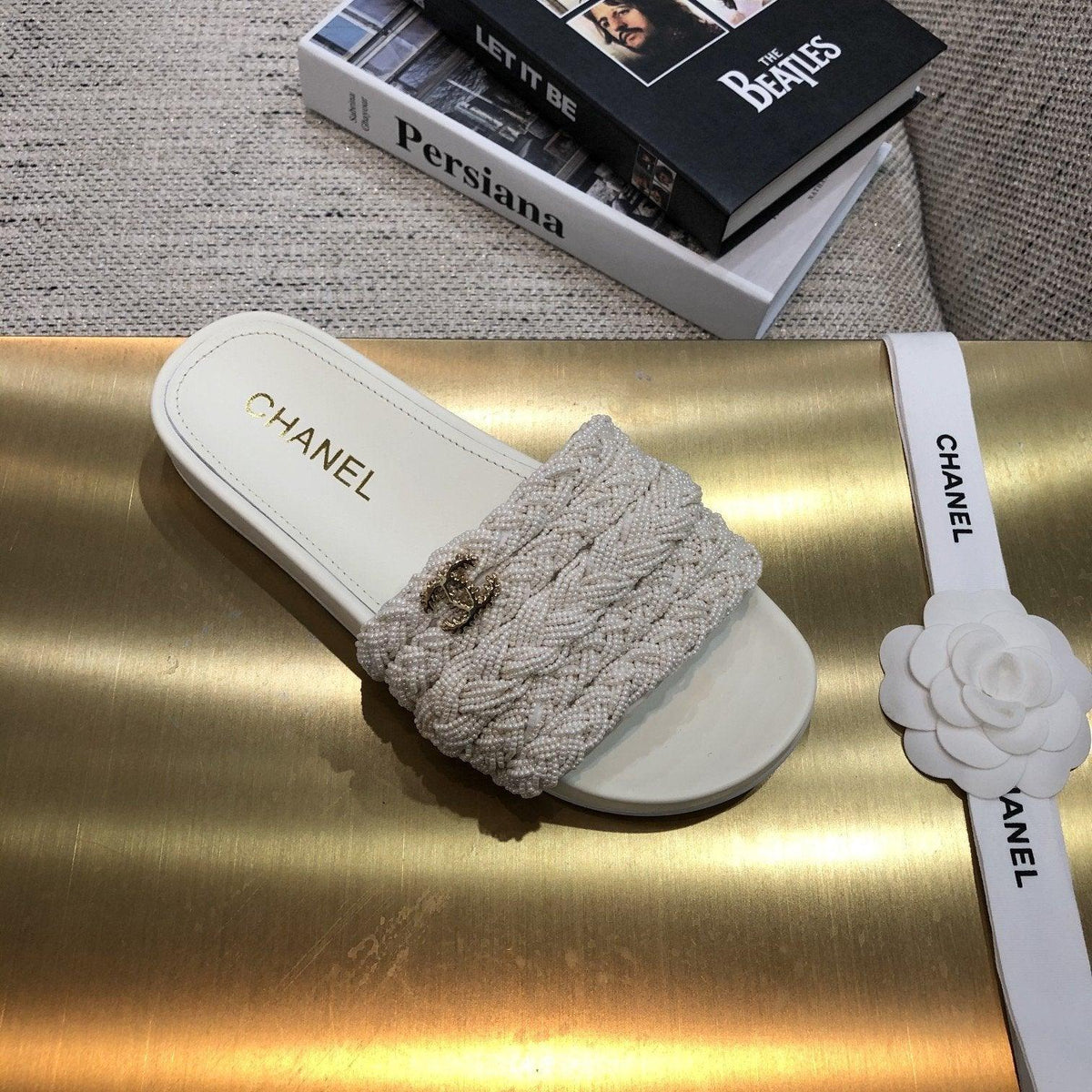 Sandals by Chanel - product photo shown in the listing for this item.