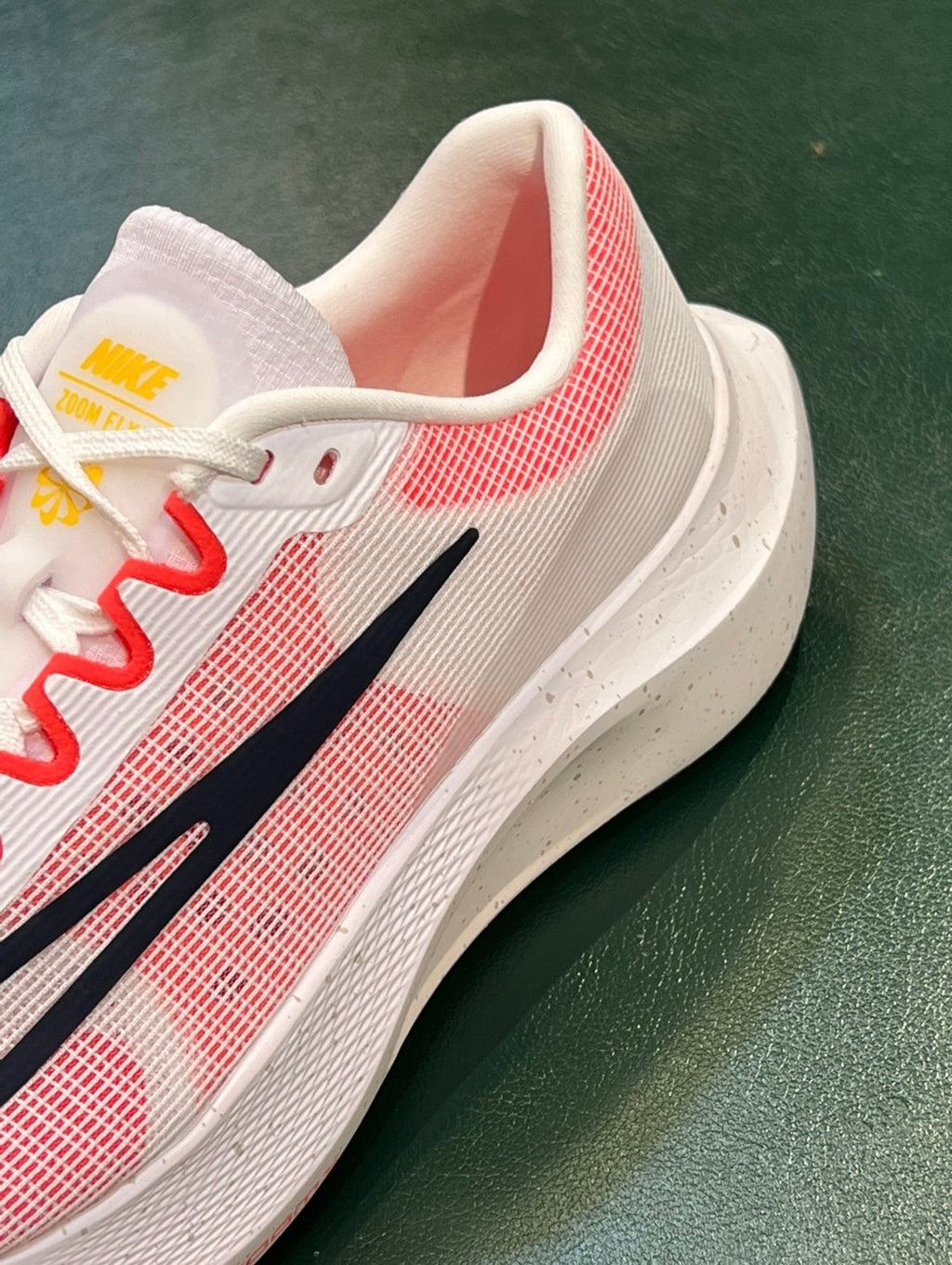 Nike Zoom Fly 5 Running Shoes in White Red DM8968-100 - product image from the listing.