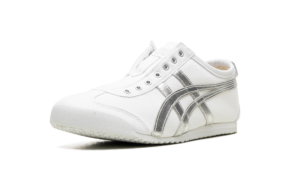 Onitsuka Tiger Mexico 66 Slip On in White Pure Silver 132384 - product image from the listing.