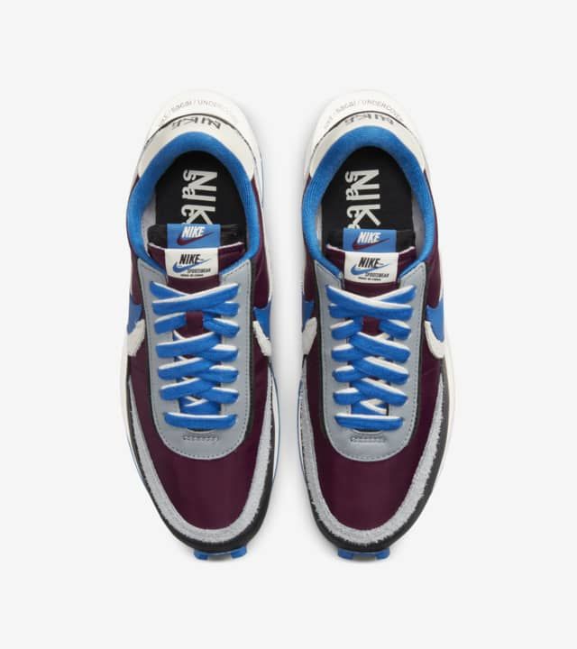 Nike LDWaffle sacai x UNDERCOVER in Burgundy Blue DJ4877-600 - product image from the listing.