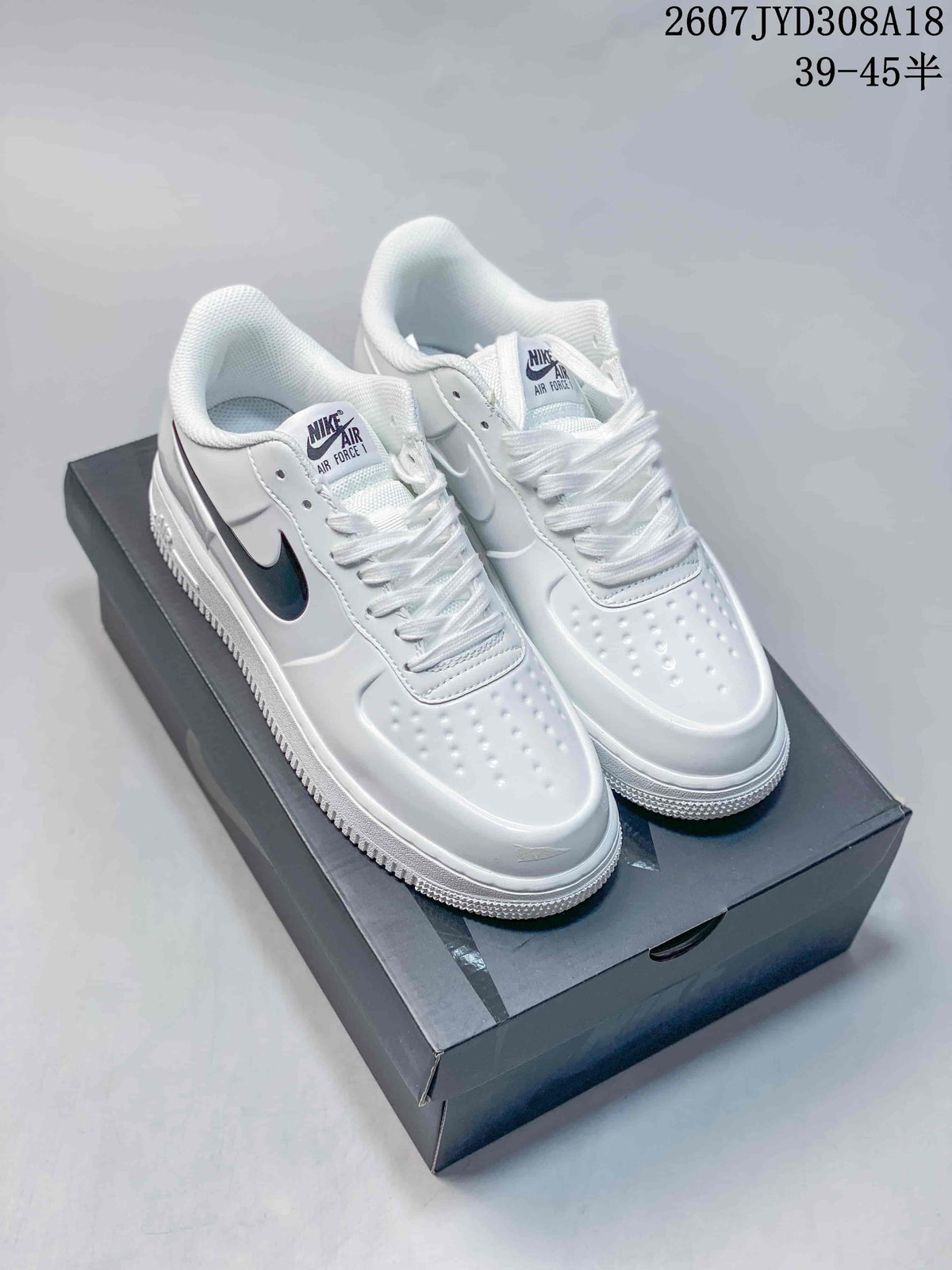 Nike Air Force 1 '07 Low Sneakers in White and Black - product image from the listing.