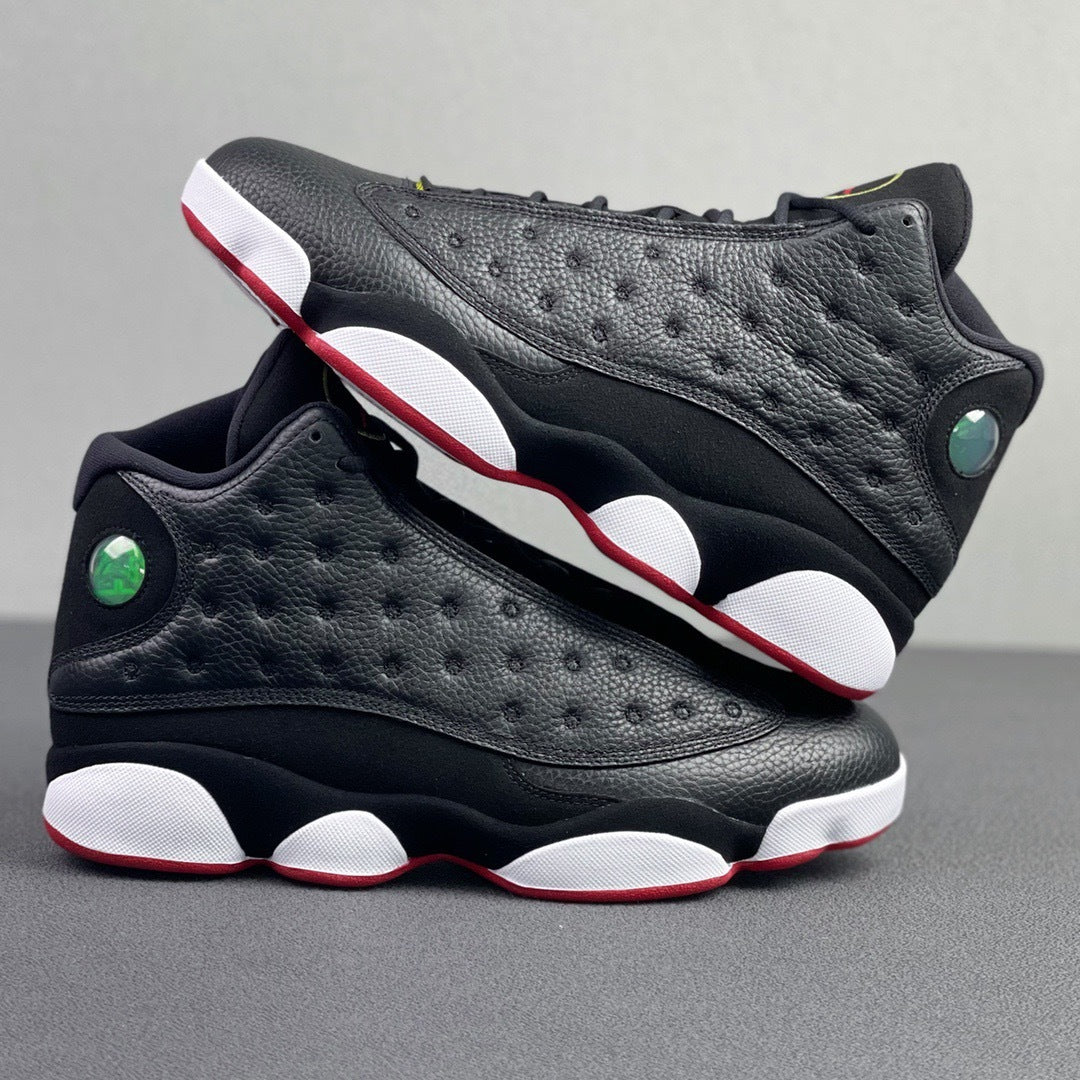 Air Jordan 13 Playoffs Black Red High-Top Sneakers - product image from the listing.