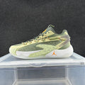 Jordan Basketball Sneakers in Green and Orange - product image from the listing.