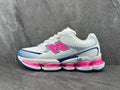 New Balance White and Pink Running-Style Trainers - product image from the listing.