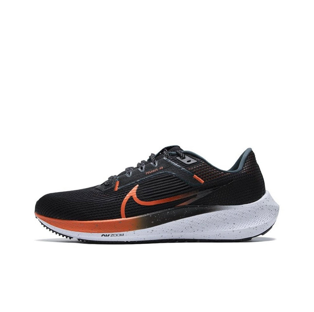 Nike Air Zoom Pegasus 40 Running Shoes in Black Orange FQ8723-010 - product image from the listing.