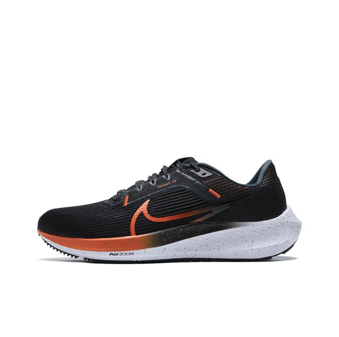 Nike Air Zoom Pegasus 40 Running Shoes in Black Orange FQ8723-010 - product image from the listing.