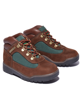 Big Kids Timberland Field Boot in DARK BROWN - product image from the listing.
