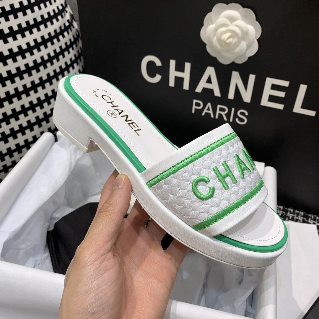 Sandals by Chanel - product photo shown in the listing for this item.