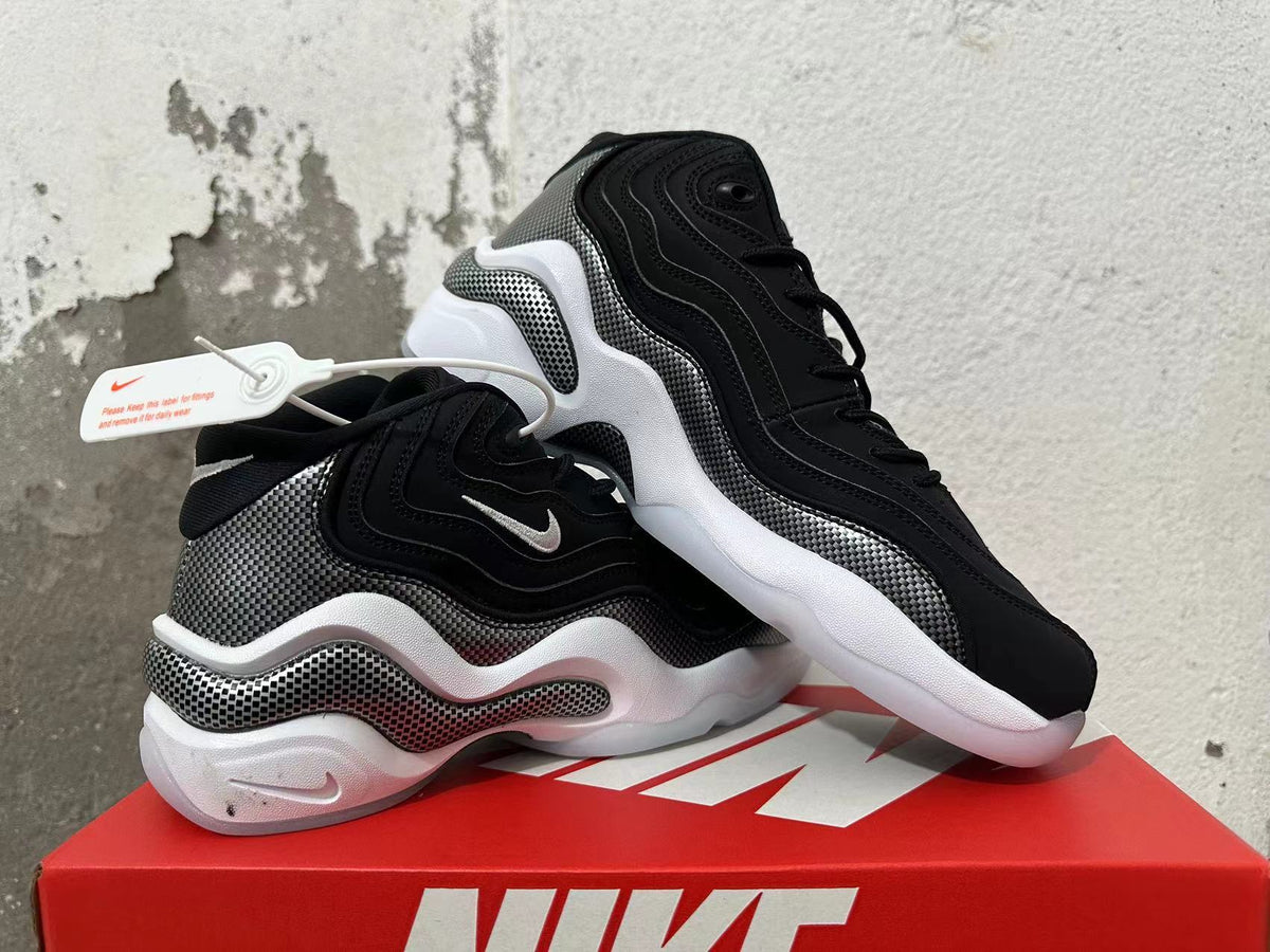 Nike Air Max Uptempo Sneakers in Black and Grey - product image from the listing.