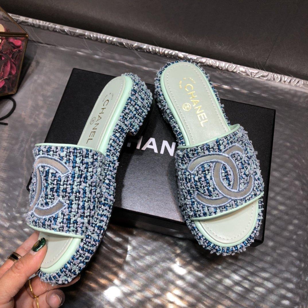 Sandals by Chanel - product photo shown in the listing for this item.