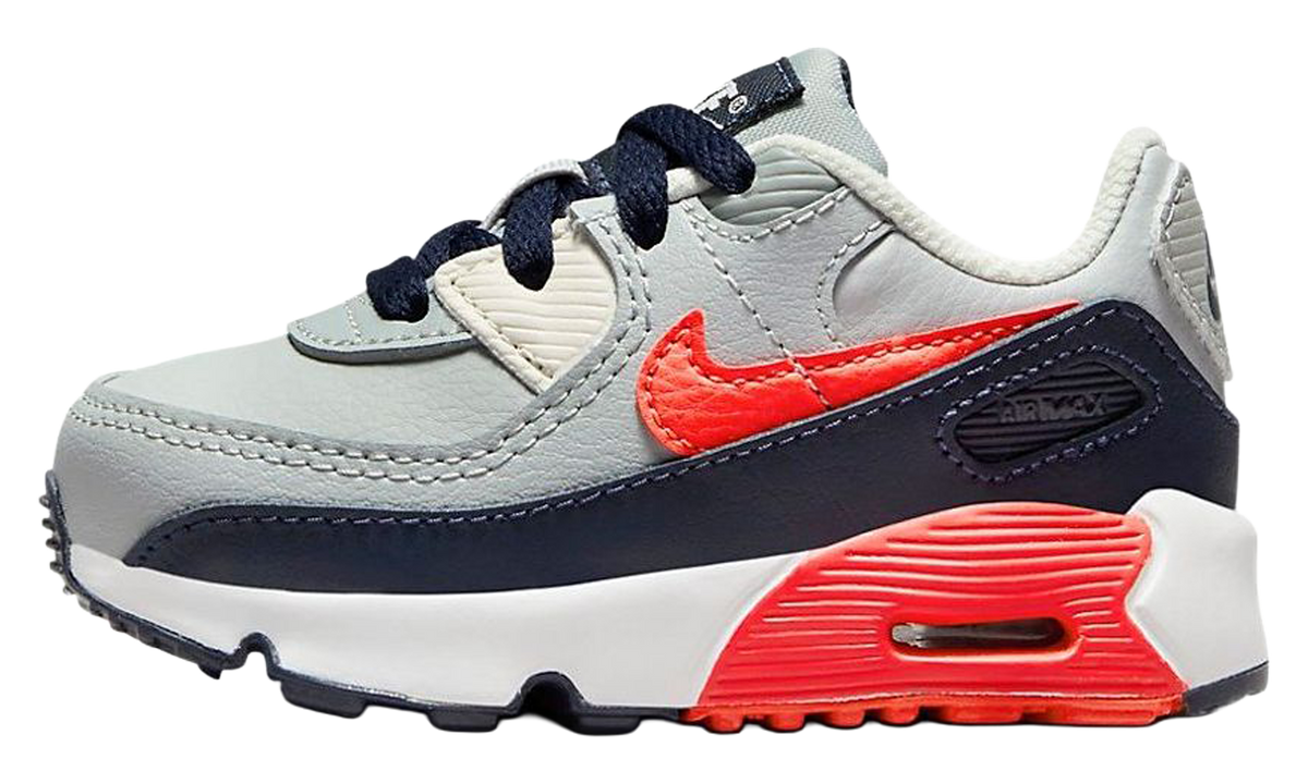 "Light Smoke Grey Bright Crimson" Air Max 90 Leather TD CD6868 021 - product image from the listing.