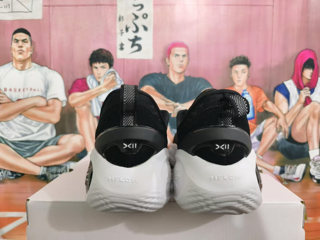 Basketball Sneakers Black White Gray Low-Cut - product image from the listing.